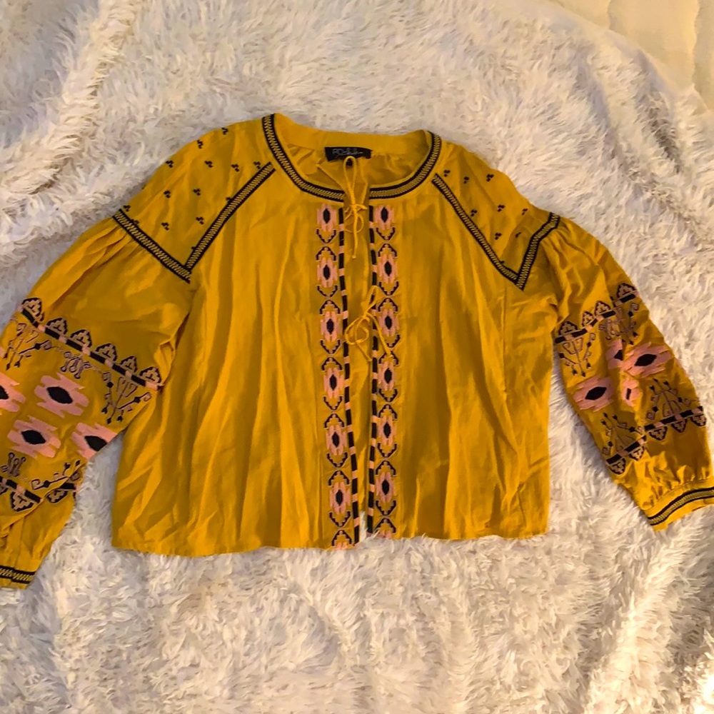 RD + koKo Mustard cropped jacket, size L